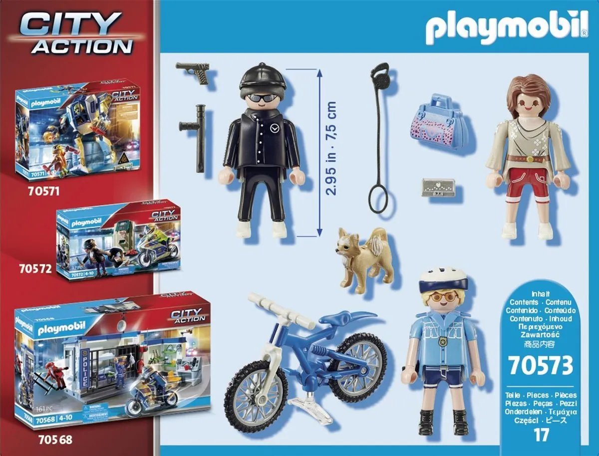Playmobil City Action Politiefiets 70573 - Zakkenrollerachtervolging