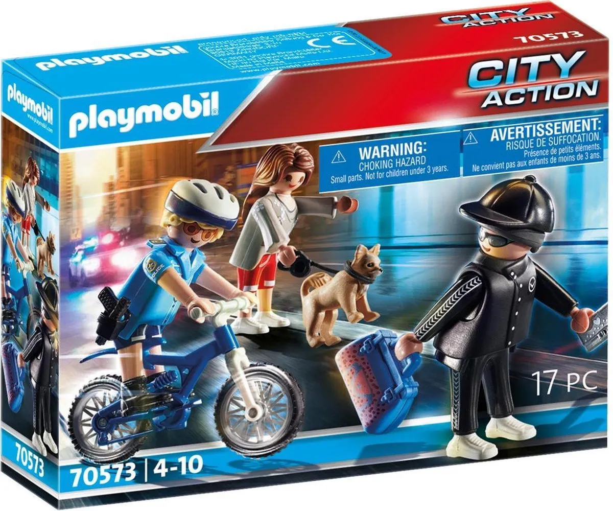 Playmobil City Action Politiefiets 70573 - Zakkenrollerachtervolging