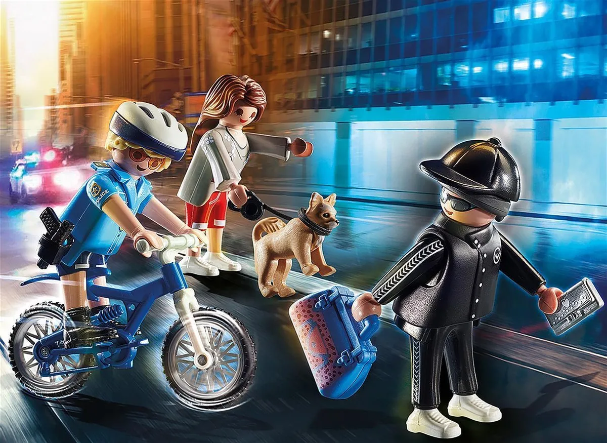 Playmobil City Action Politiefiets 70573 - Zakkenrollerachtervolging
