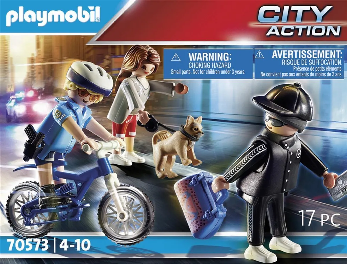 Playmobil City Action Politiefiets 70573 - Zakkenrollerachtervolging