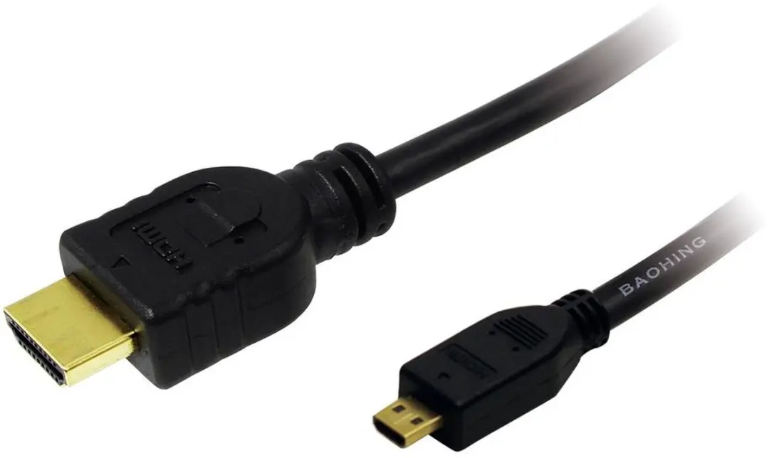 Logilink 1.4 High Speed HDMI naar Micro HDMI Kabel 2m - Zwart - afbeelding 3 van 3