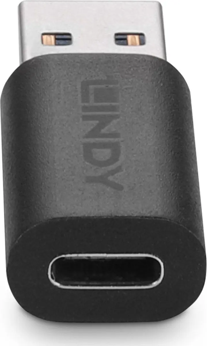 Lindy USB 3.2 Gen 1 Adapter 41904 - USB-A naar USB-C - Zwart