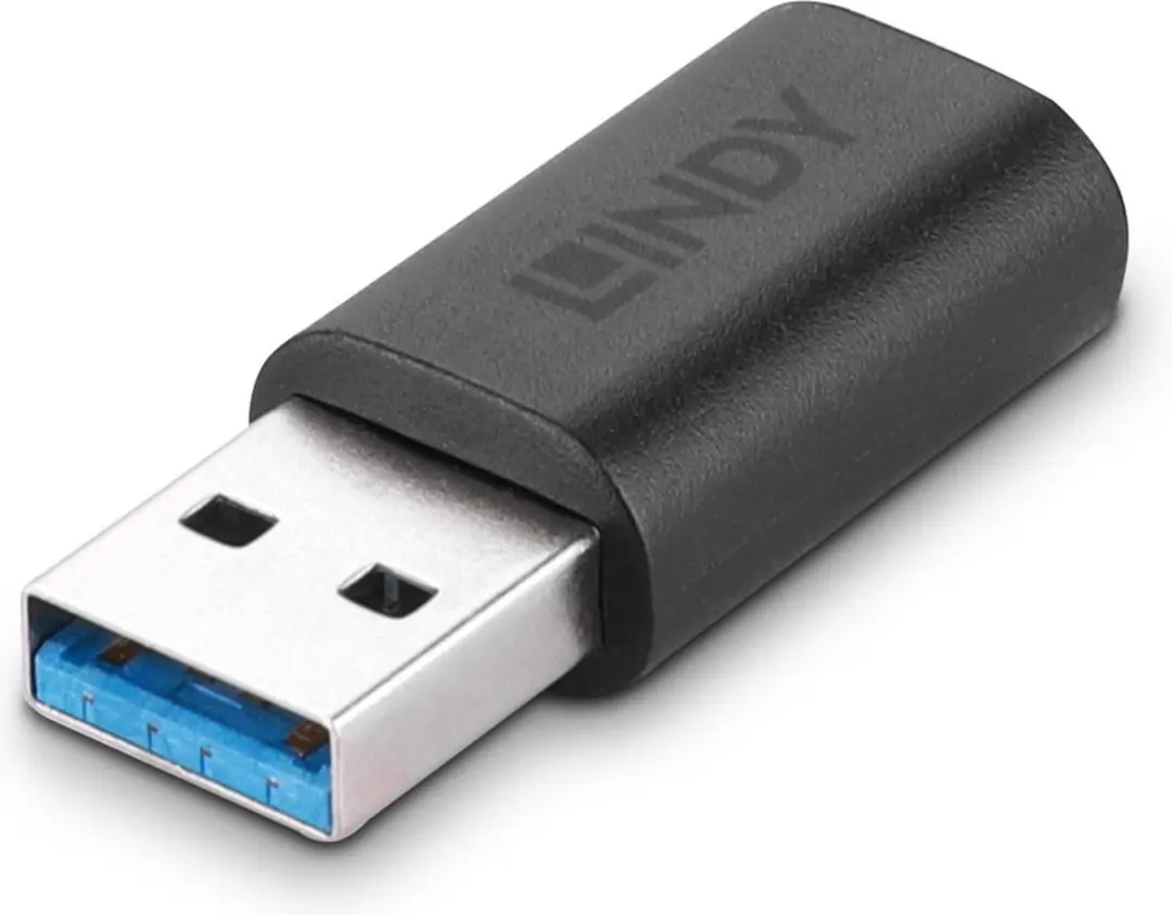 Lindy USB 3.2 Gen 1 Adapter 41904 - USB-A naar USB-C - Zwart