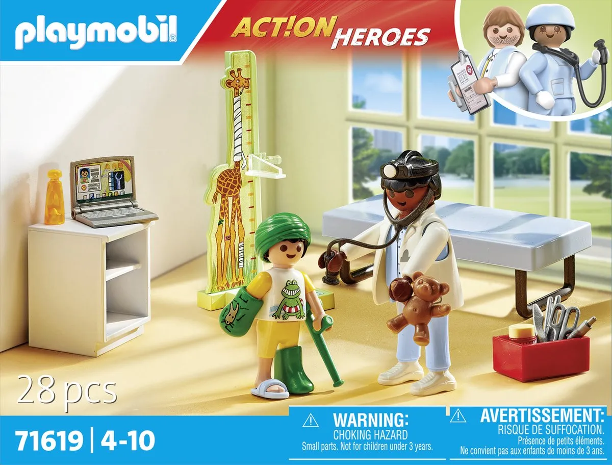 Playmobil My Life Kinderarts met Teddybeer 71619 - Multicolor
