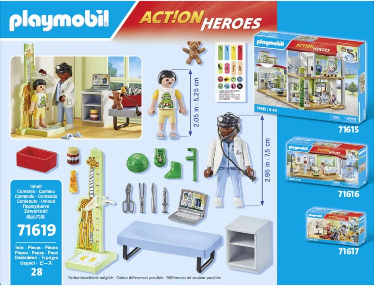 Playmobil My Life Kinderarts met Teddybeer 71619 - Multicolor