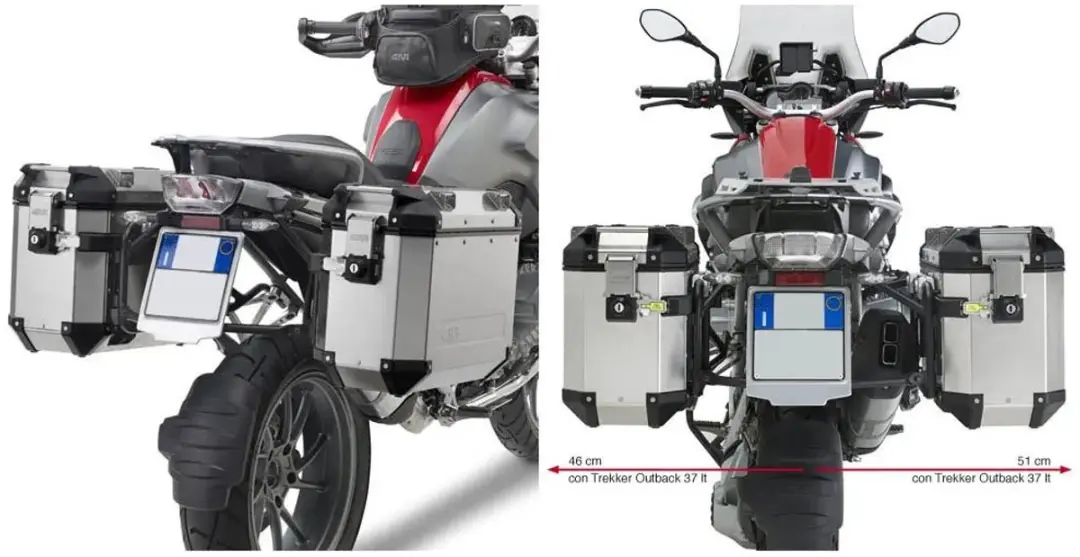 Givi Trekker Outback Monokey Zijkoffers - BMW R 1200/1250 GS Adventure - Zwart