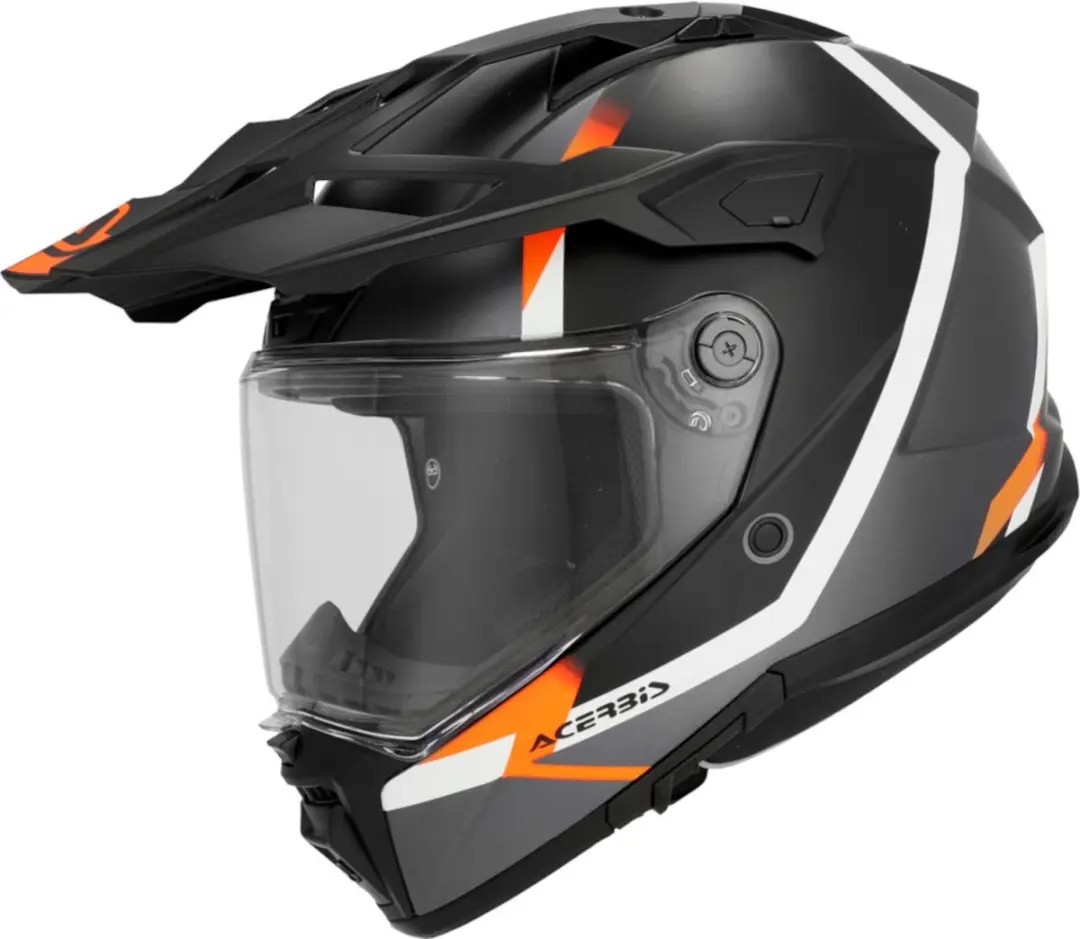 Acerbis Attack Graphic Mat Zwart Oranje Adventure Integraalhelm