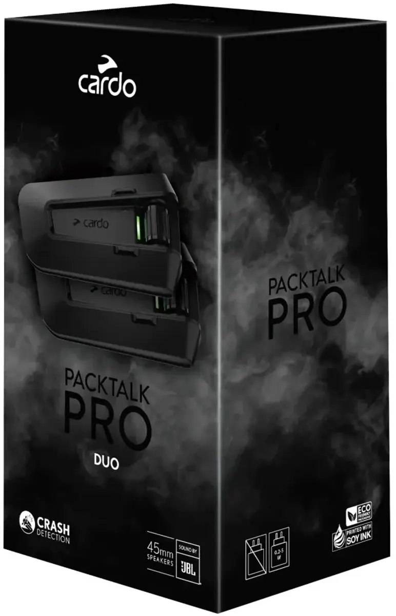 Cardo Packtalk PRO DUO Bluetooth Communicatiesysteem - 2 Stuks