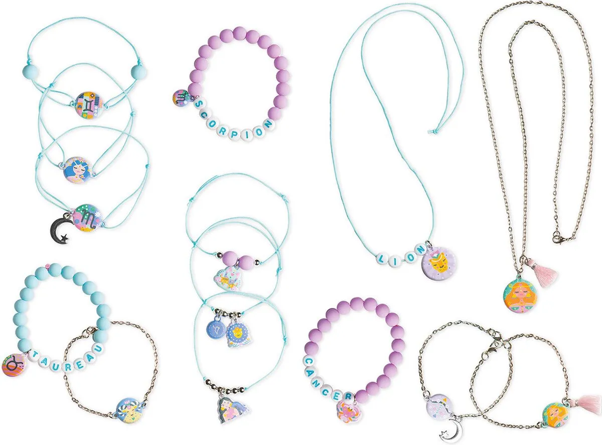 Janod Astrologie Knutselset - 14 Sieraden - Multi Color - afbeelding 6 van 6