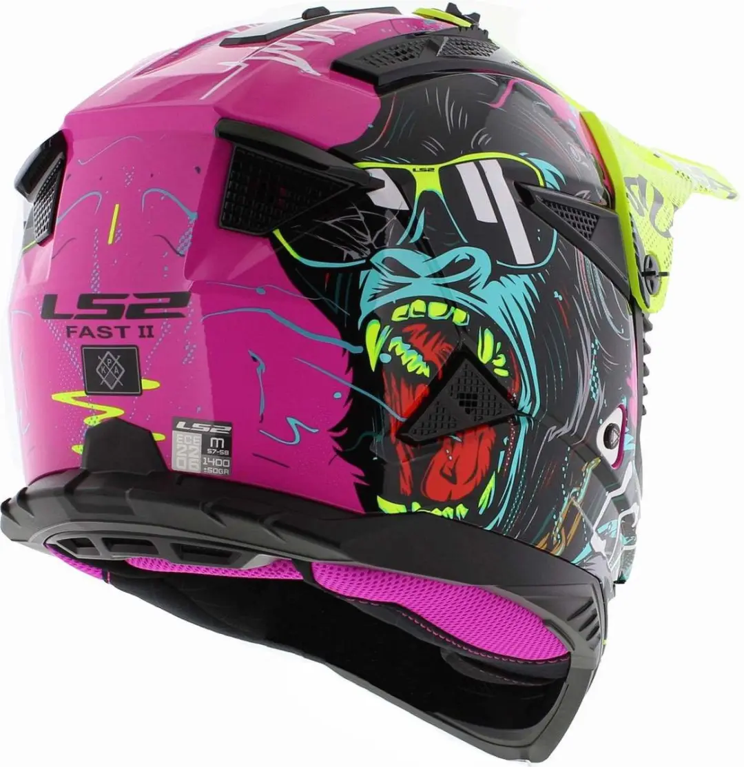 LS2 MX708 Fast II Offroad Helm - XXXL - Paars