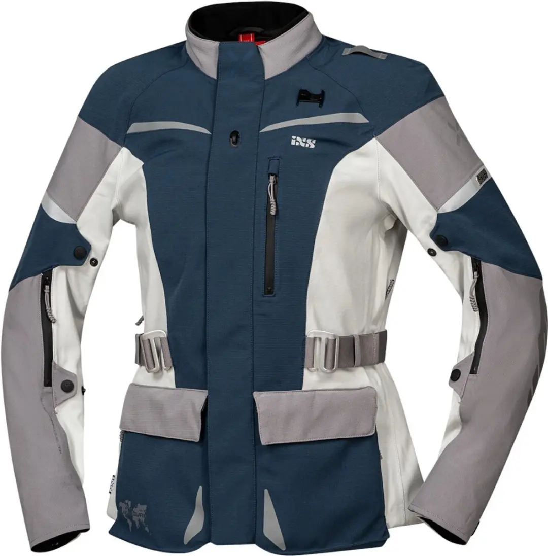 IXS Venture-STX 1.0 Waterdichte Dames Blauw Grijs Textiele Motorjas