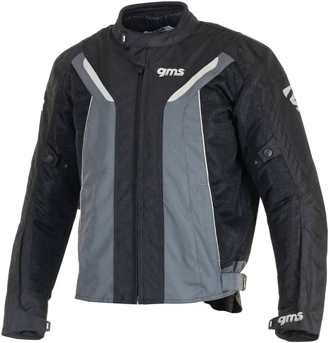 gms Ventura Zwart Grijs Mesh Textiele Motorjas