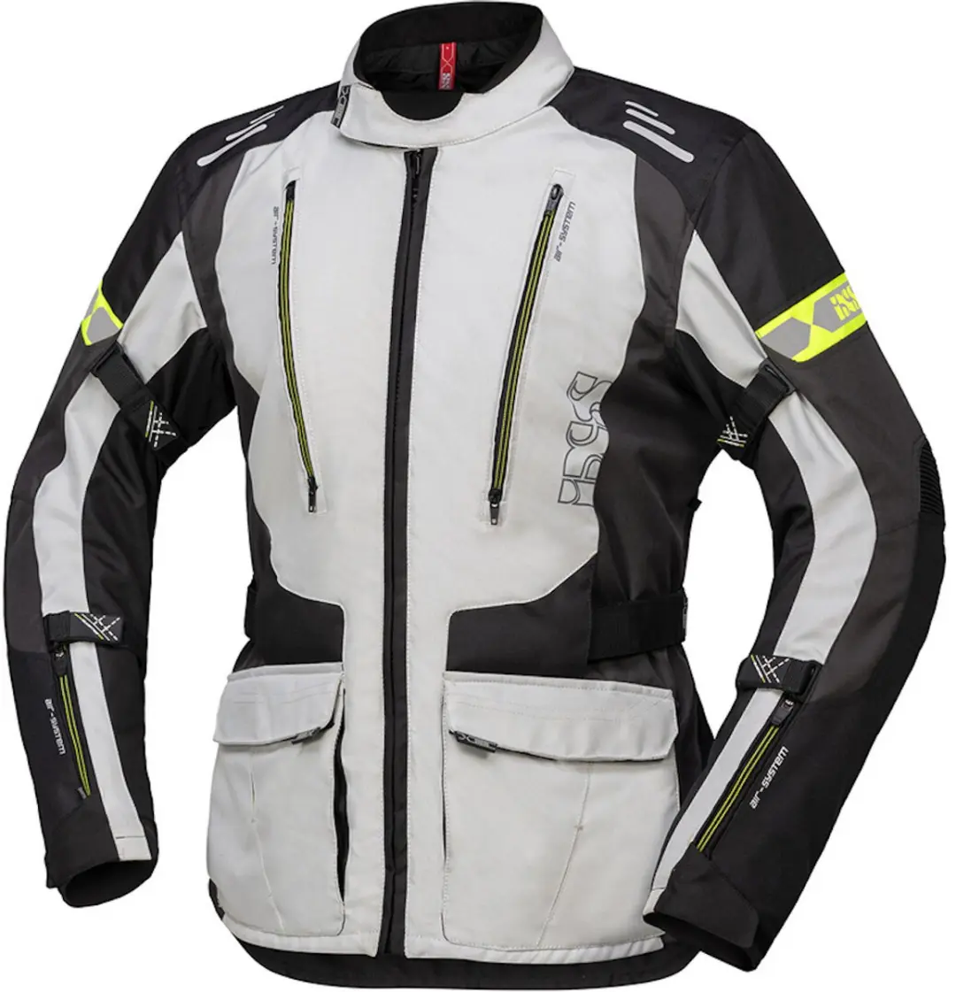 IXS Lorin-ST Light Grijs Zwart Textiele Motorjas