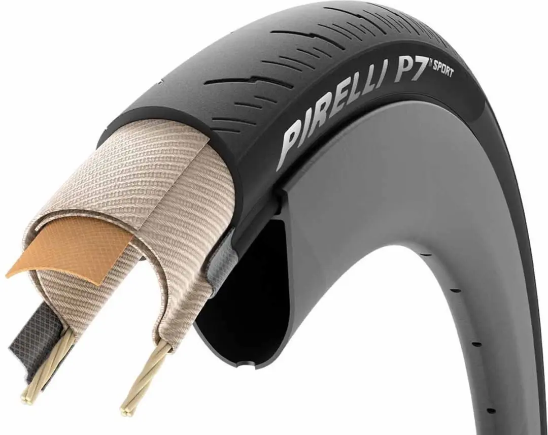 Pirelli P7 Sport Techbelt 700x35 Racefietsband - Goud
