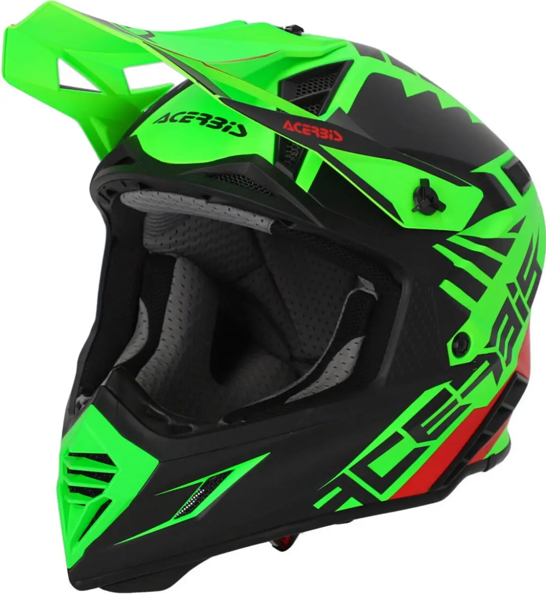 Acerbis X-Track Zwart Neon Groen Crosshelm