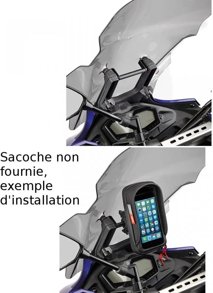 Givi FB2130 Barre Support GPS - Noir