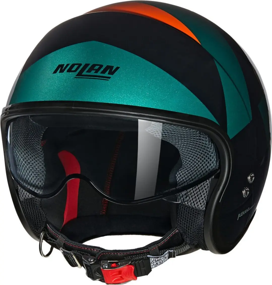 Nolan N21 06 Tangente 347 Zwart Militair Groen Oranje Glossy Jethelm