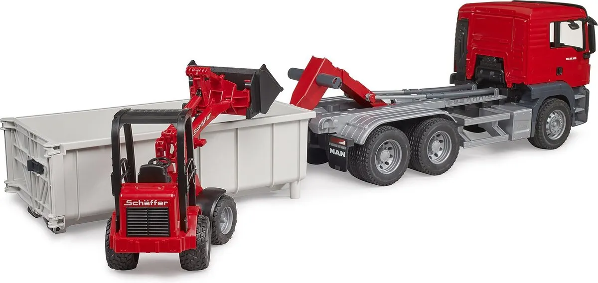 Bruder MAN TGS Vrachtwagen met Container 3767 - Rood