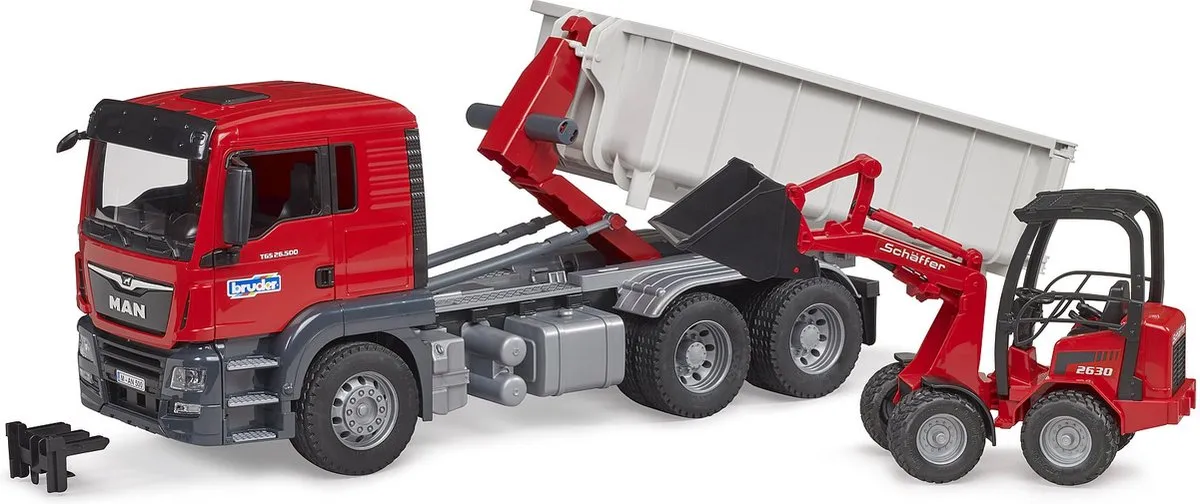 Bruder MAN TGS Vrachtwagen met Container 3767 - Rood