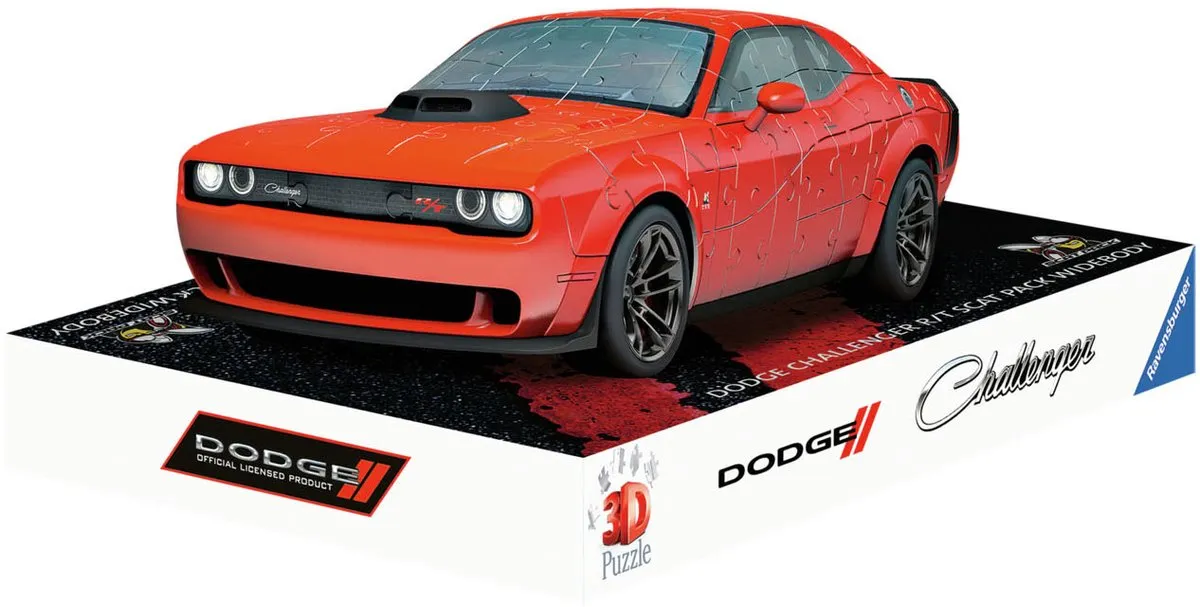Ravensburger 3D Puzzle Dodge Challenger R/T Scat Pack Widebody - 3 Stuks - Multicolor