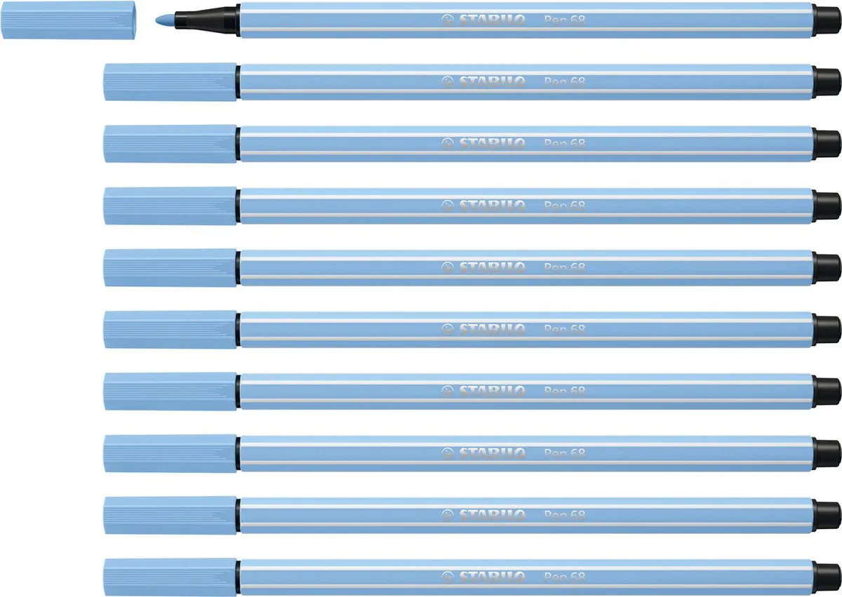 STABILO Pen 68 Premium Viltstift Ijs Blauw