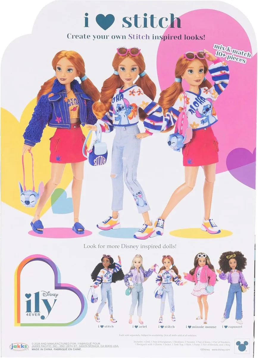 Disney Stitch Mode Geïnspireerd Ily-pop 25cm - Multicolor