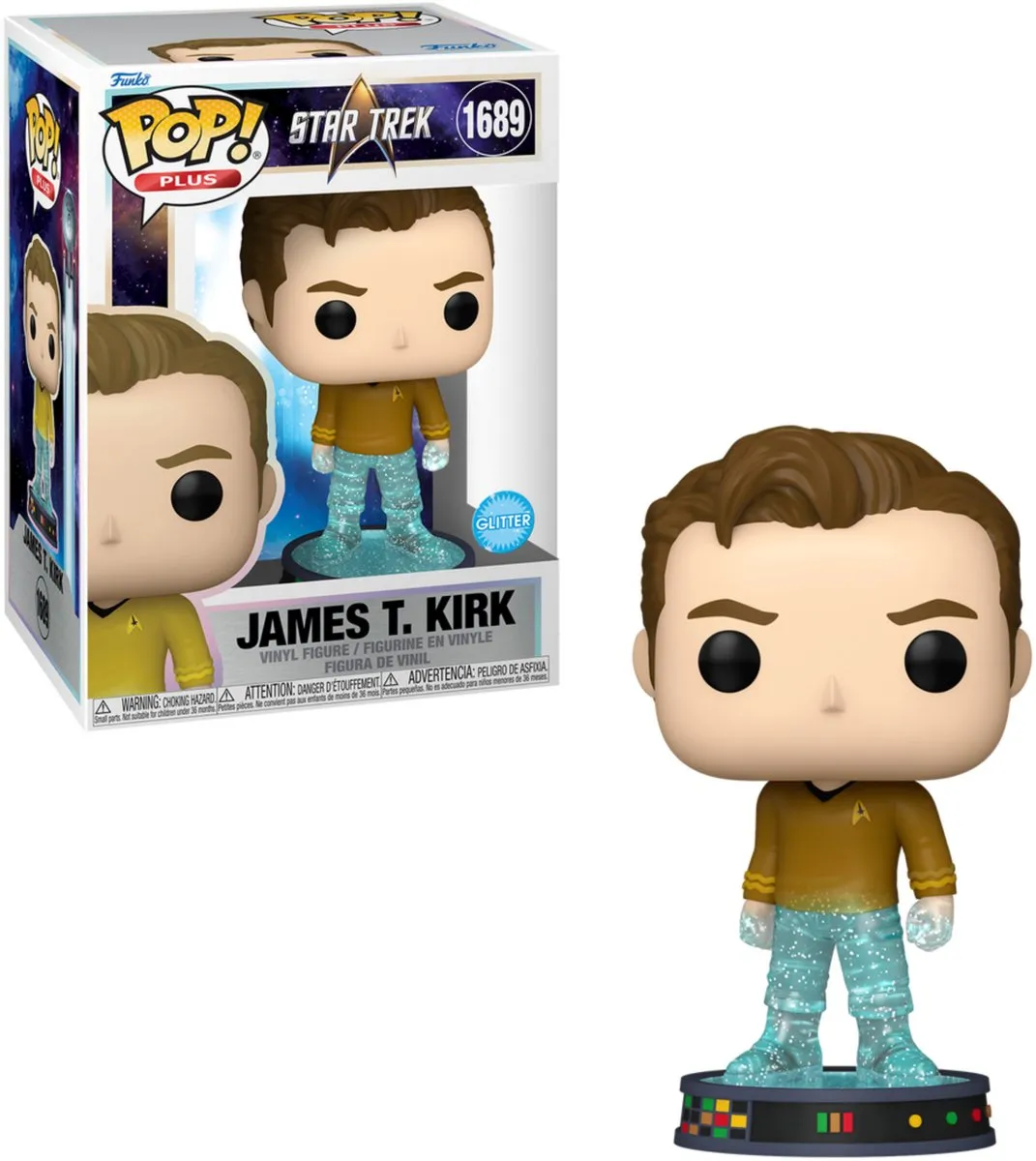 Funko Pop! Star Trek James T. Kirk Transporter Glitter #1689