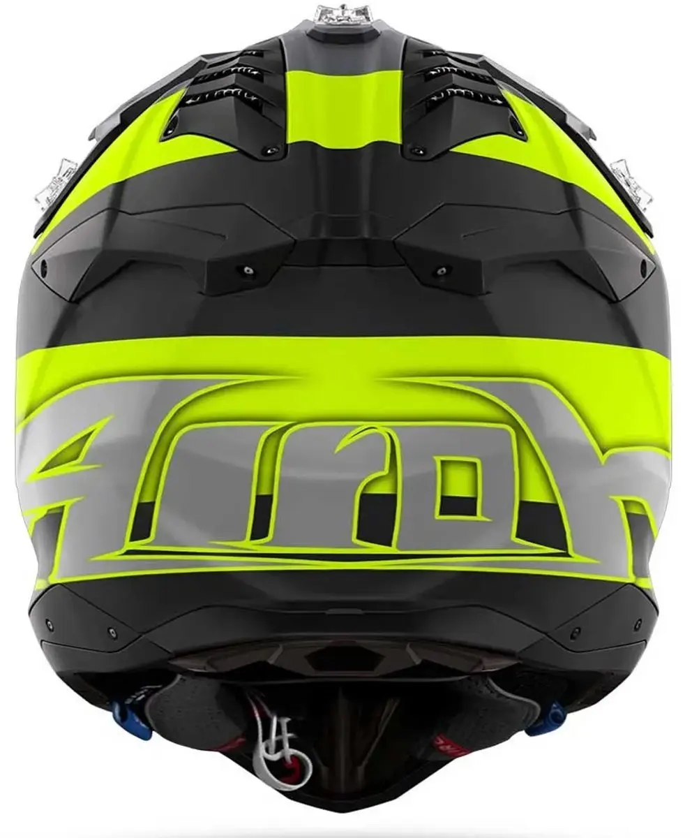 Airoh Aviator 3 AMS² Helm - Monarch Grijs/Zwart/Fluo Geel - XL