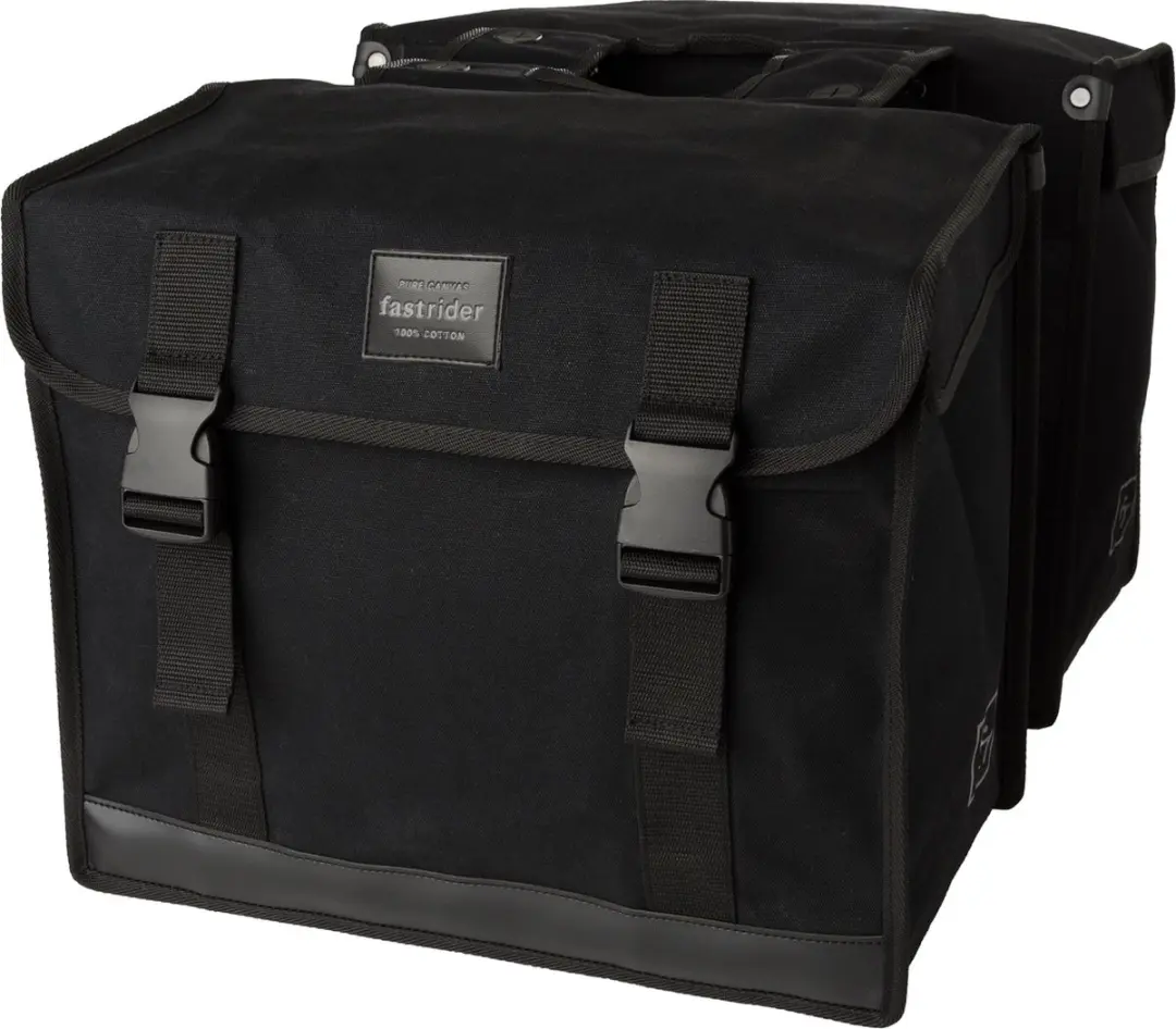 Fastrider Canvas Hybride 94 Dubbele Fietstas Zwart 56L