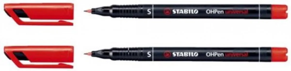STABILO OHpen Permanent Viltstift 0.4mm Rood - 10 Stuks