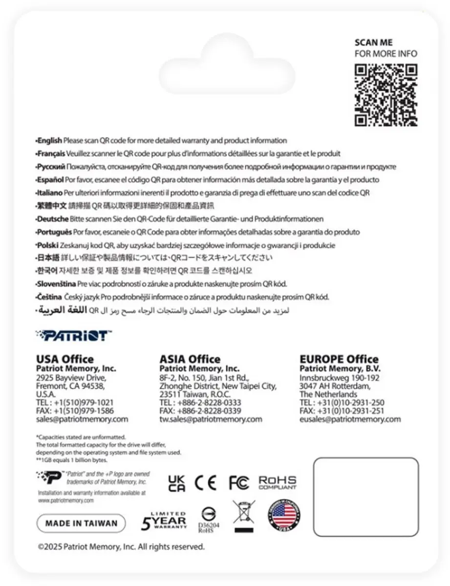 Patriot Viper P410 P410P1TBM28H M.2 SSD - 1TB