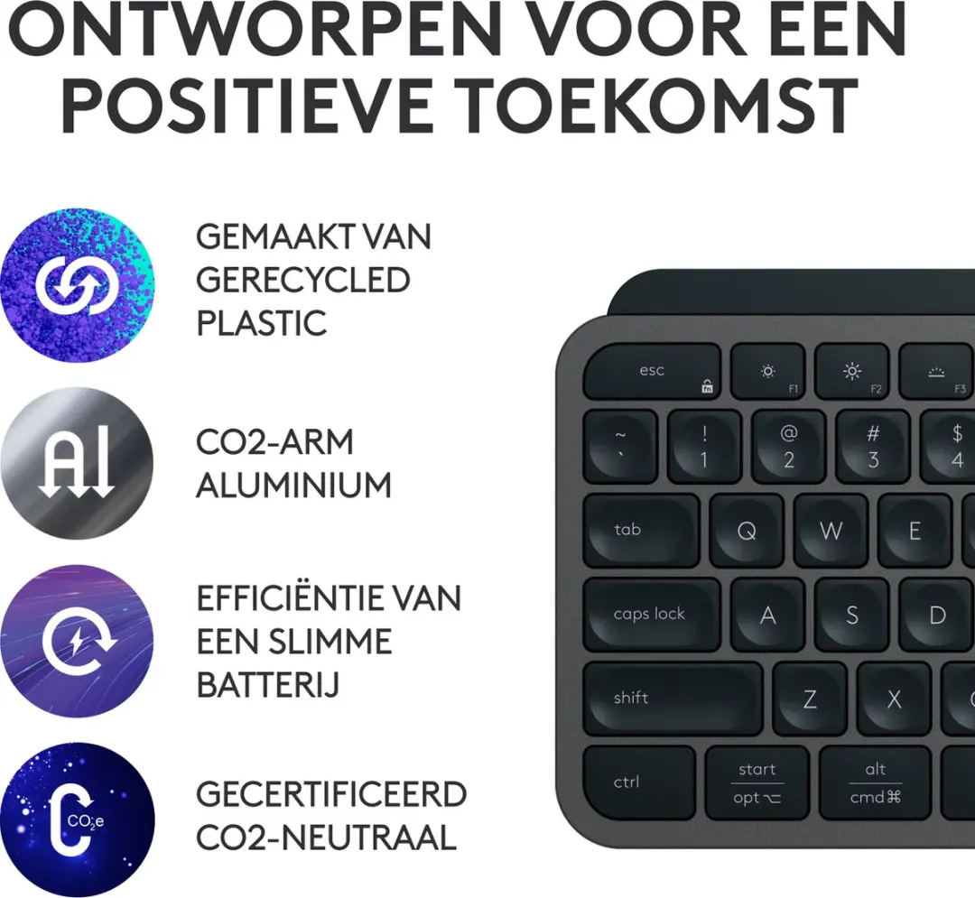 Logitech MX Keys S Toetsenbord AZERTY ISO Grafiet - afbeelding 6 van 6