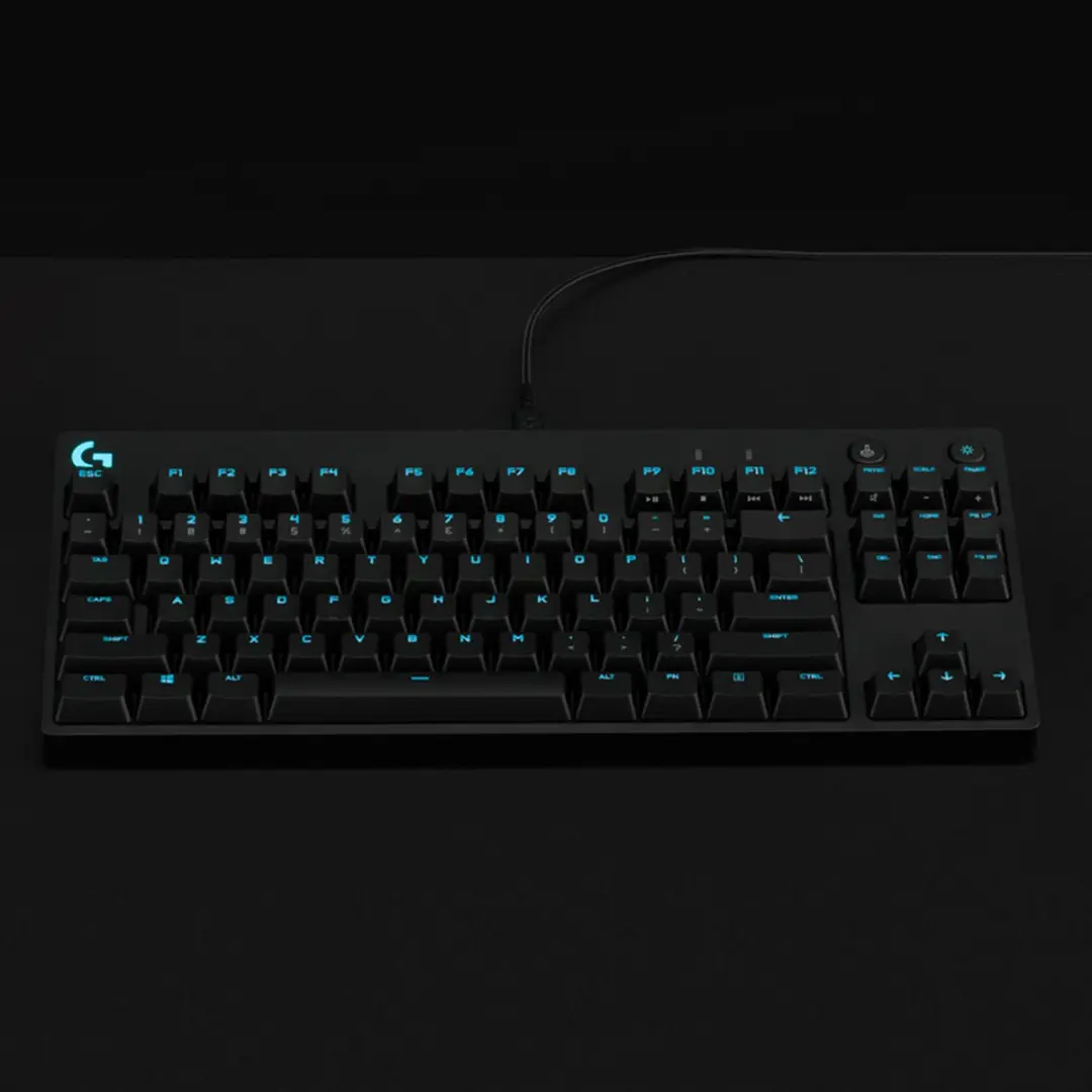 Logitech G PRO GX Blue Gaming Toetsenbord TKL - QWERTZ Duits - Zwart - afbeelding 4 van 6
