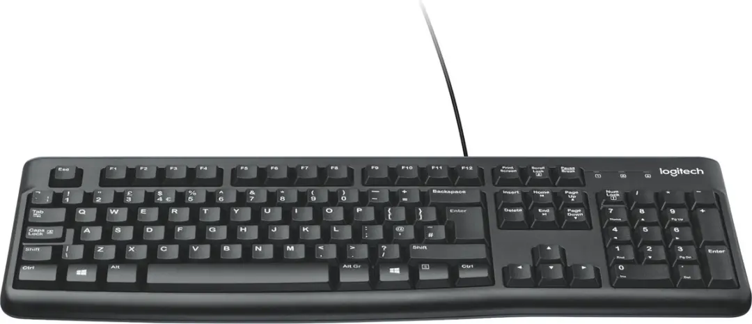 Logitech K120 Bedraad Toetsenbord - ISO - Zwart