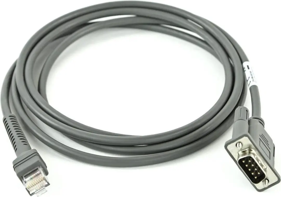 Zebra CBA-R08-S07ZBR Seriële Kabel DB-9 naar RJ-45 - 2,13m - Grijs - afbeelding 2 van 3