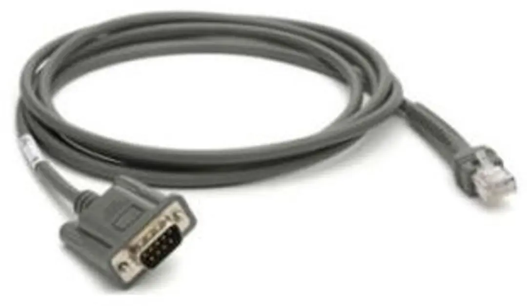 Zebra CBA-R08-S07ZBR Seriële Kabel DB-9 naar RJ-45 - 2,13m - Grijs - afbeelding 3 van 3