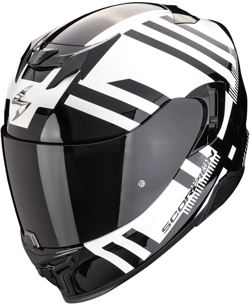 Scorpion EXO-520 Evo Air Banshee Pearl Wit-Zwart Integraalhelm