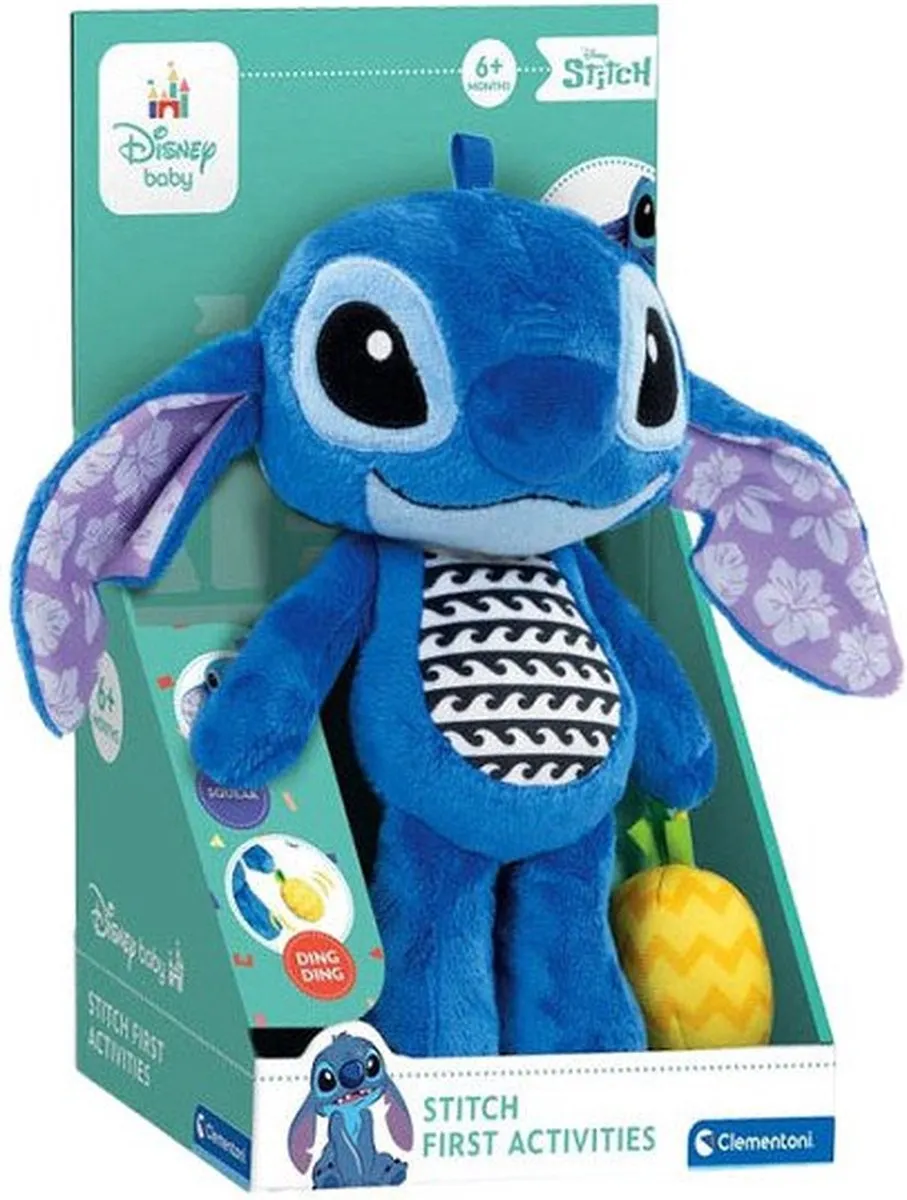 Clementoni Stitch Knuffel met Ananas-rammelaar - Blauw