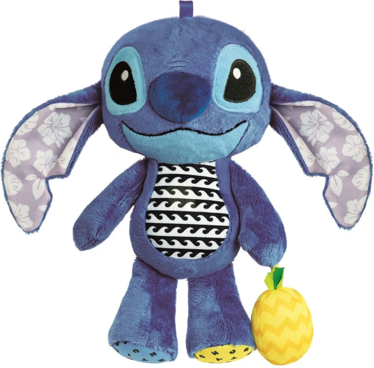Clementoni Stitch Knuffel met Ananas-rammelaar - Blauw