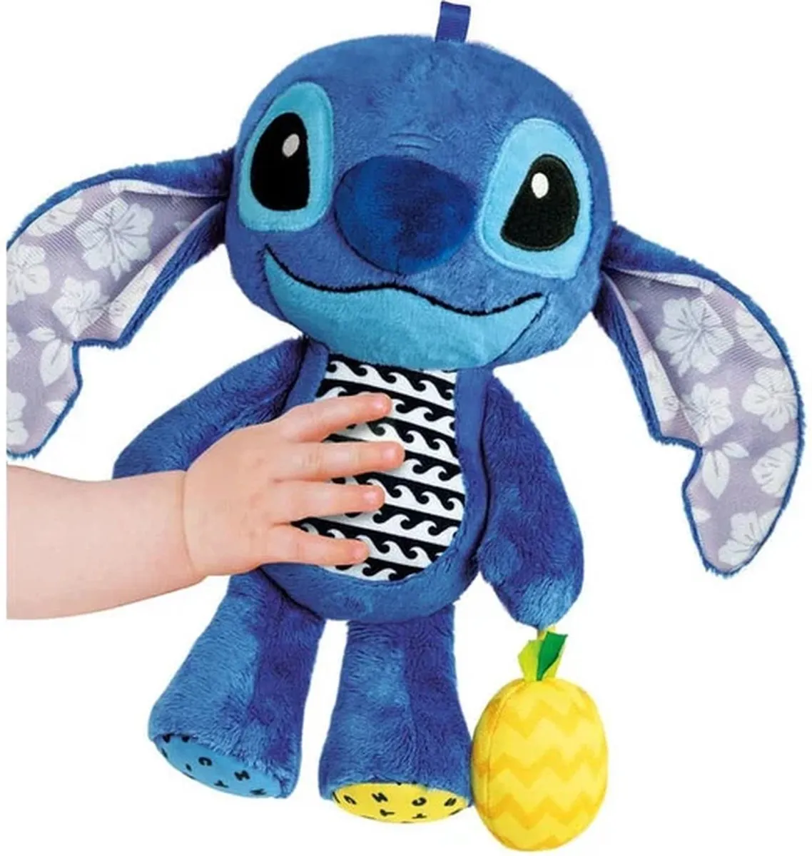 Clementoni Stitch Knuffel met Ananas-rammelaar - Blauw