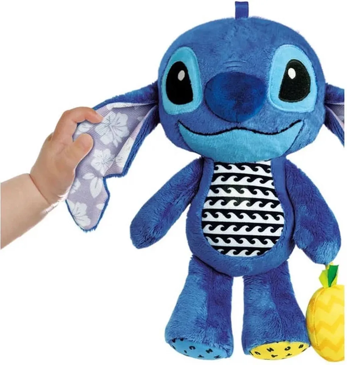 Clementoni Stitch Knuffel met Ananas-rammelaar - Blauw