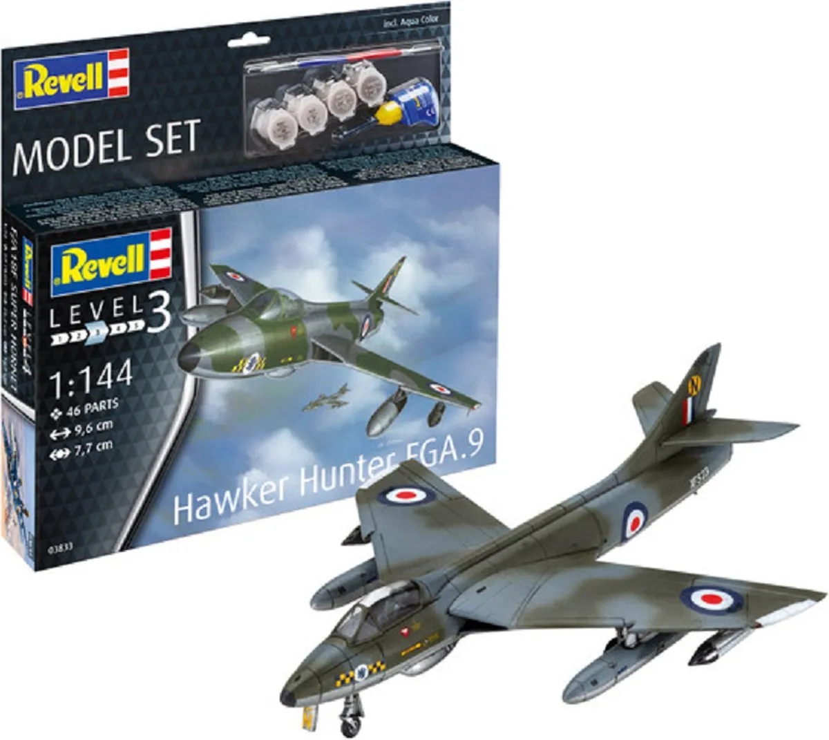 Revell Hawker Hunter FGA.9 Modelbouwpakket 1:144 - 46 Onderdelen - Multi