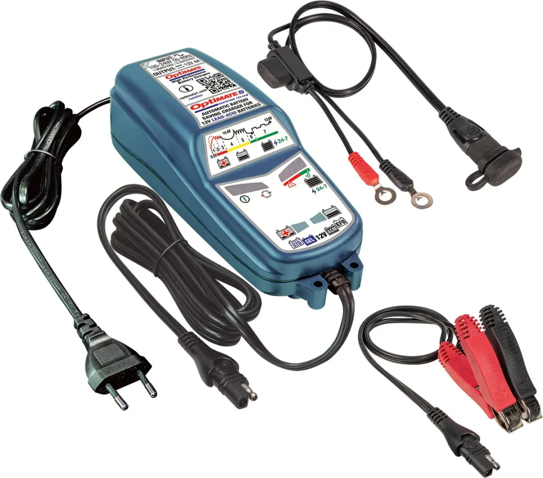 Tecmate Optimate 5 Start/Stop Acculader 12V 4A - 7-stappen - afbeelding 5 van 5
