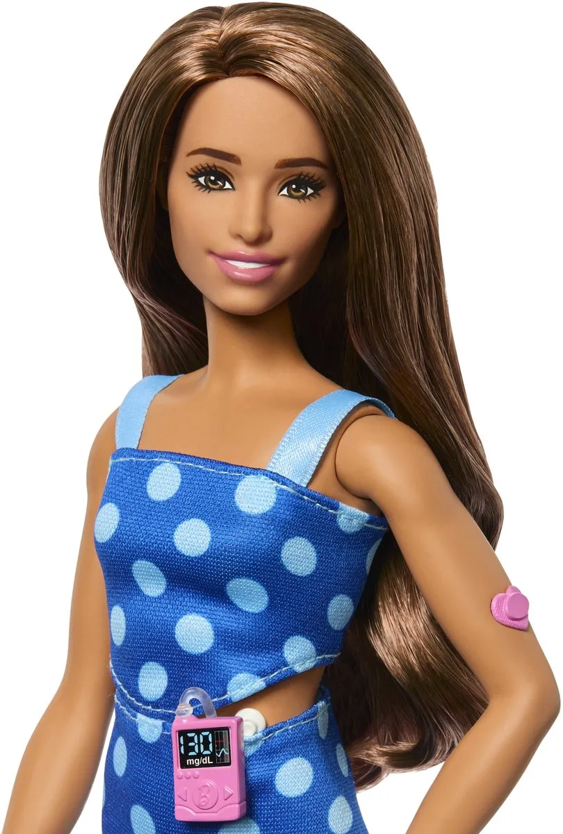 Barbie Fashionista Pop Type 1 Diabetes - Blauw Polkadot