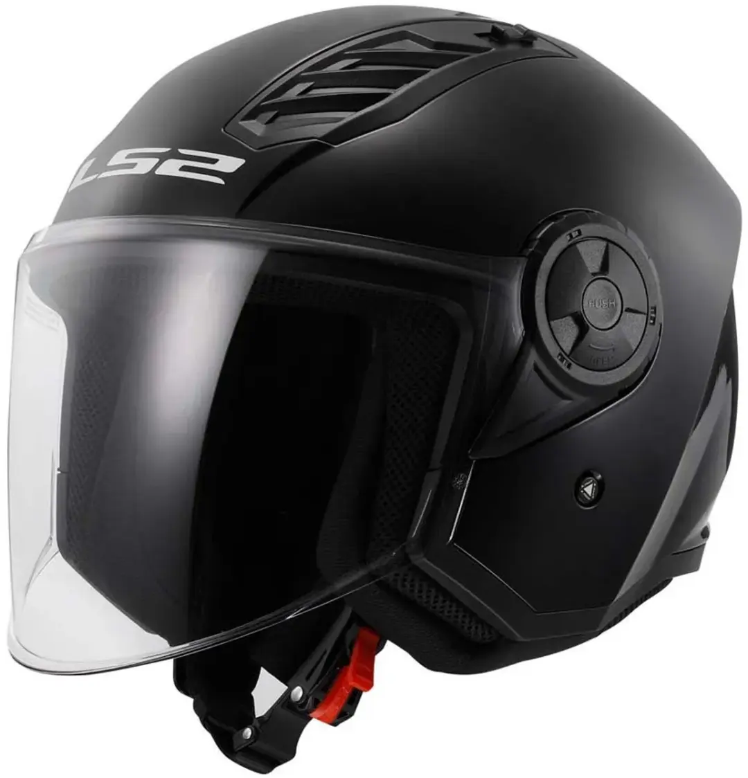 LS2 OF616 Airflow II Jethelm - Maat M - Glanzend Zwart