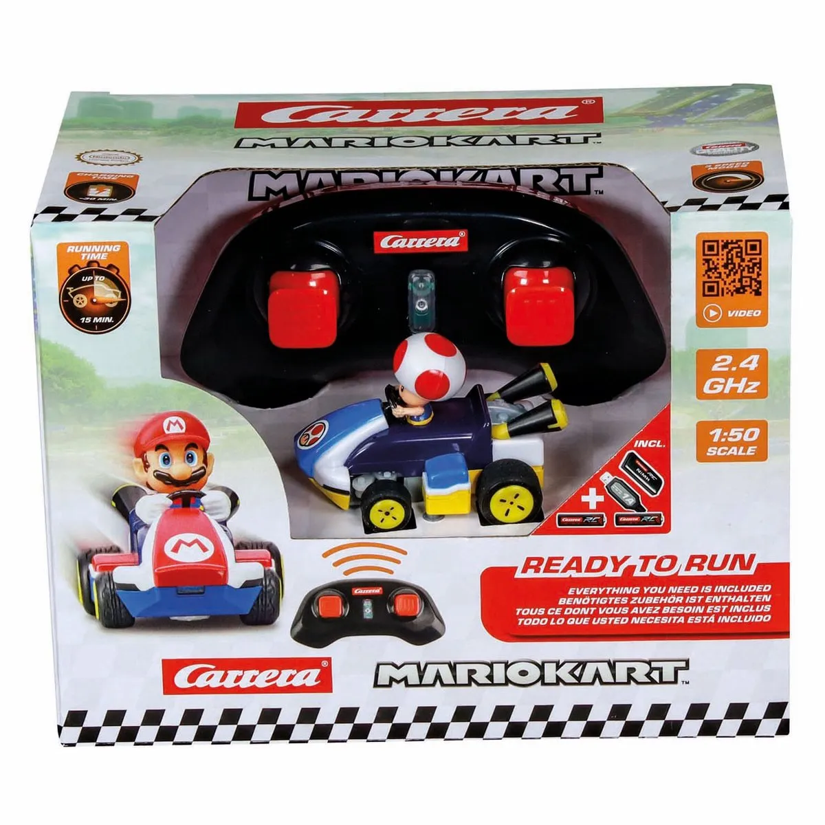 Carrera RC Auto Mini Mario Kart Toad CAR370430035 - 6,2cm