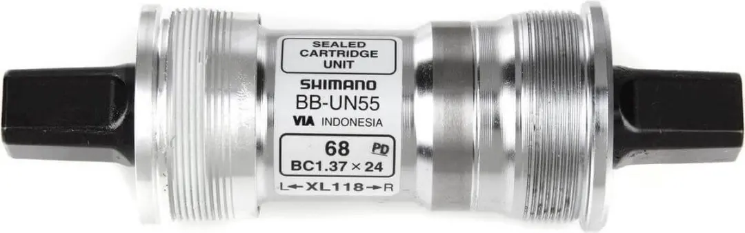Shimano BB-UN300 Vierkante Trapas 68mm/110mm - Zwart/Zilver
