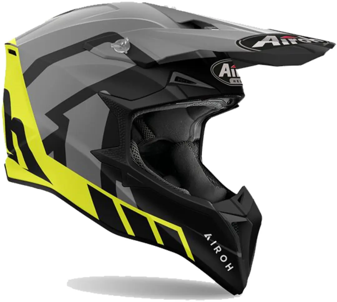 Airoh Wraaap Reloaded Geel Grijs Offroad Helm