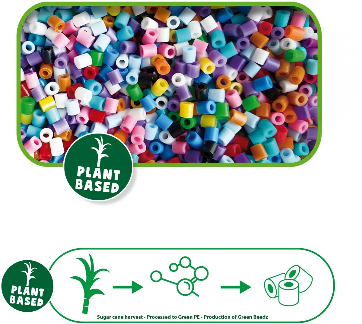 SES Creative Green Beedz Strijkkralen 3000 Stuks - Green Beedz Mix