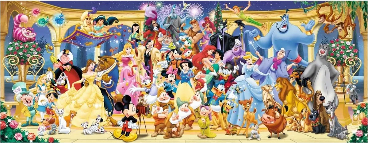 Ravensburger Panorama Puzzel Disney Groepsfoto 1000 Stuks - Multicolor